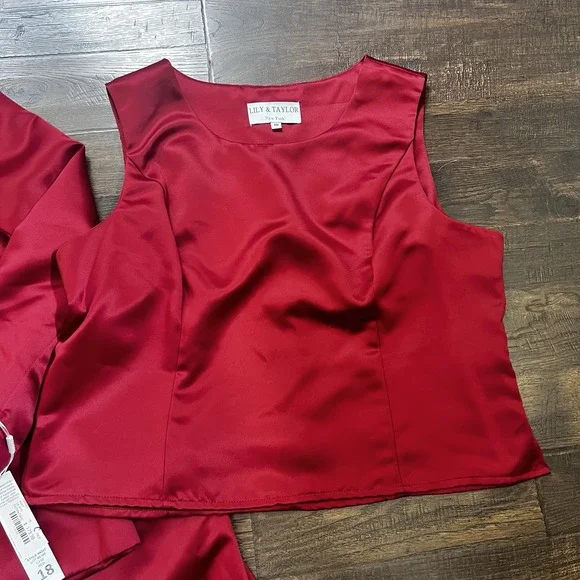 Lily & Taylor USA SZ 18 Women 3 Pc Pant Suit Wide Leg‎ Career Core Church Attire - Picture 6 of 14